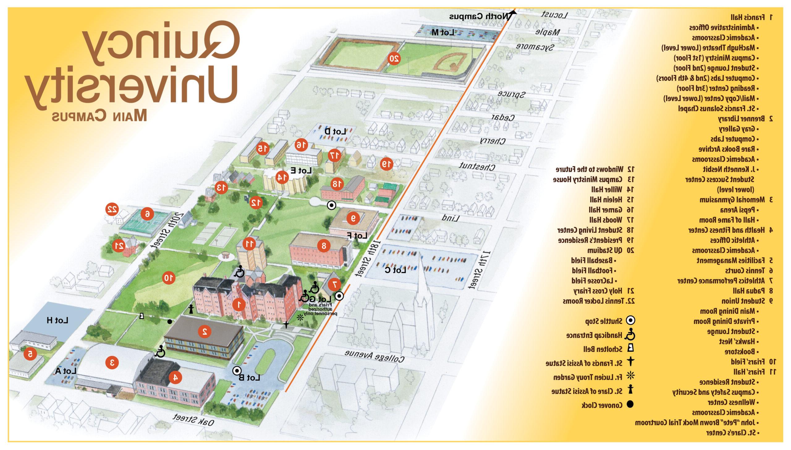 Quincy University Main Campus Map